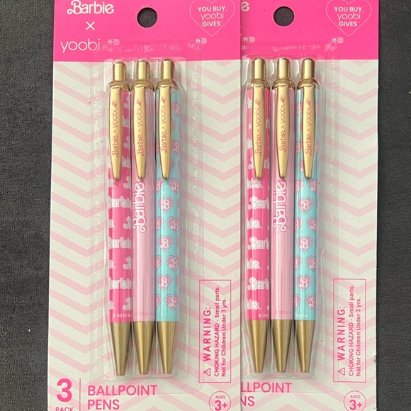 Yoobi Other - BARBIE 2x pack  Ballpoint Pen 3-Pack each